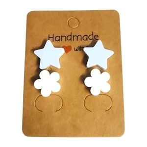 Starbloom Acrylic Stud Earrings – 2 Pair